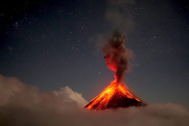 Ausbruch des Volcan de fuego in guatemala