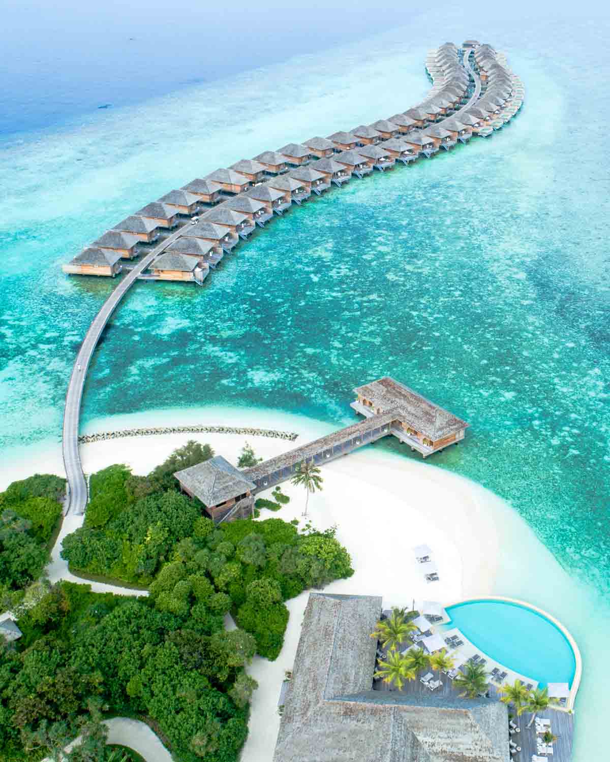 Malediven Häuser auf dem Wasser