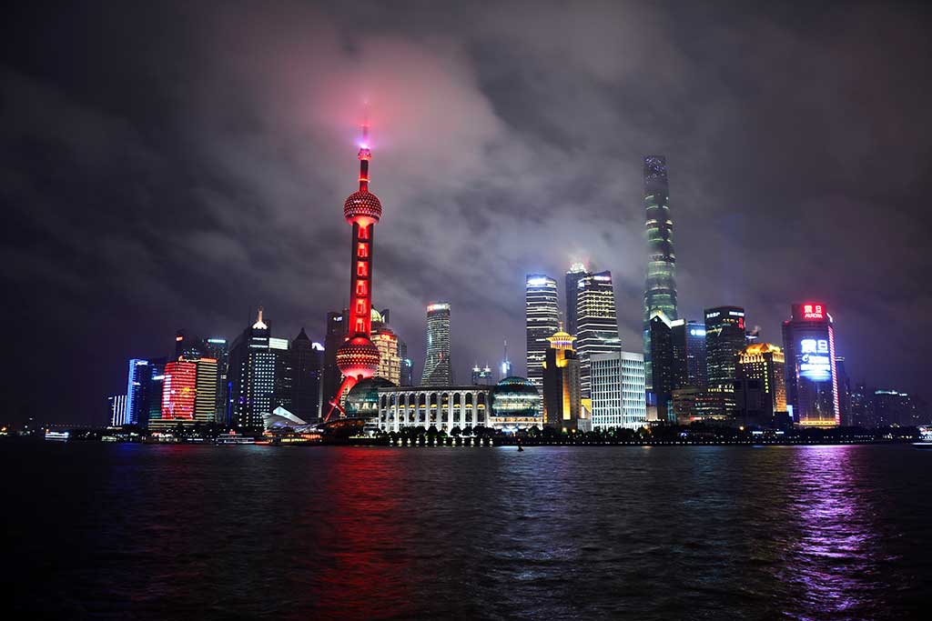 Die größte Stadt der Welt Shanghai China