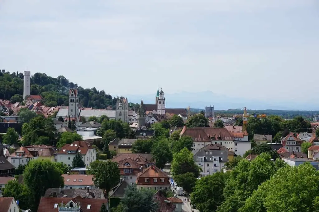 Blick auf Ravensburg mit Türmen